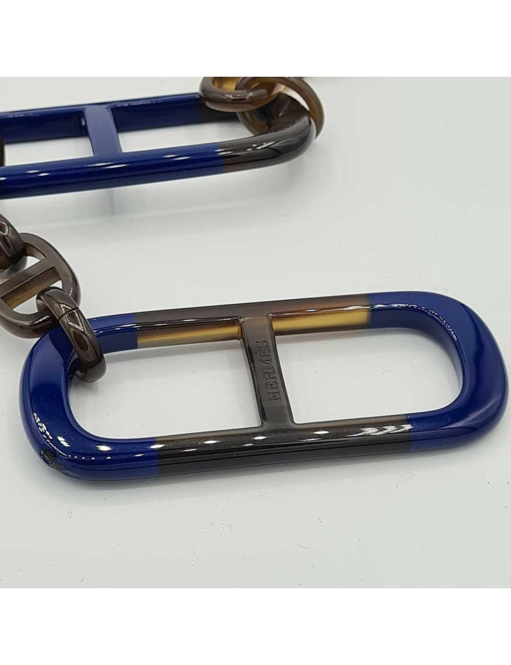 Collier HERMES chaîne d'ancre laque 