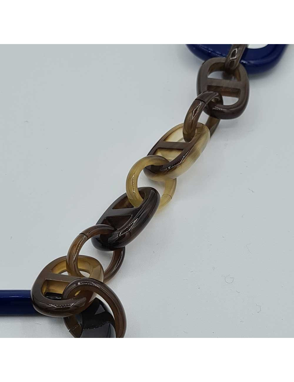 Collier HERMES chaîne d'ancre laque 