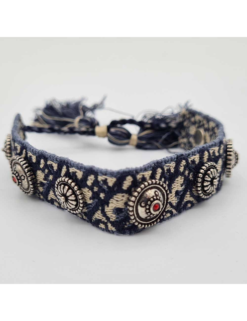 Bracelets DIOR oblique en coton bleu oblique