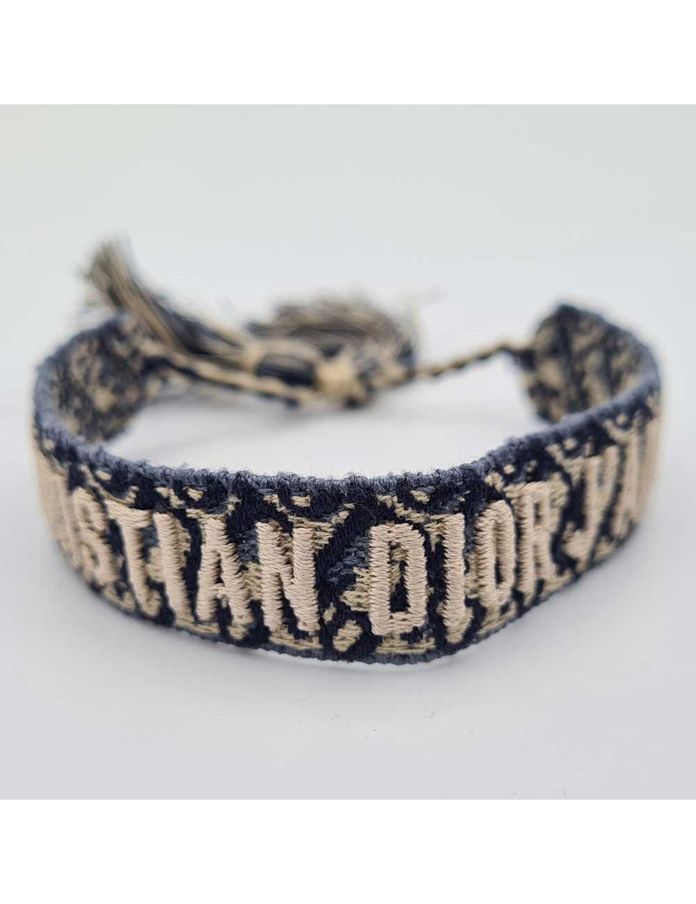 Bracelets DIOR oblique en coton bleu oblique