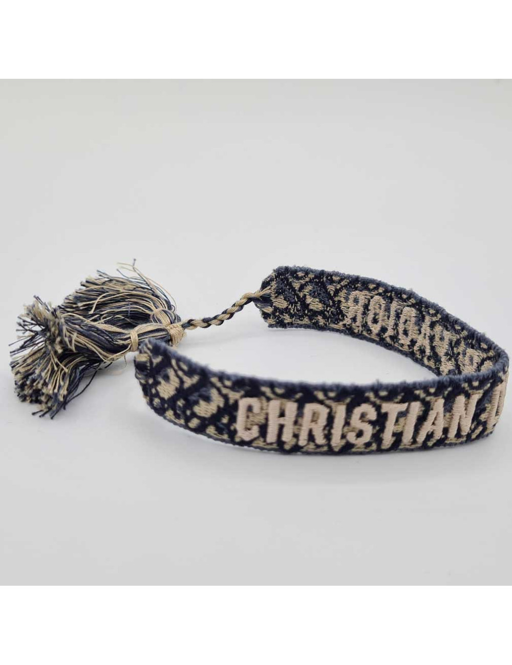 Bracelets DIOR oblique en coton bleu oblique