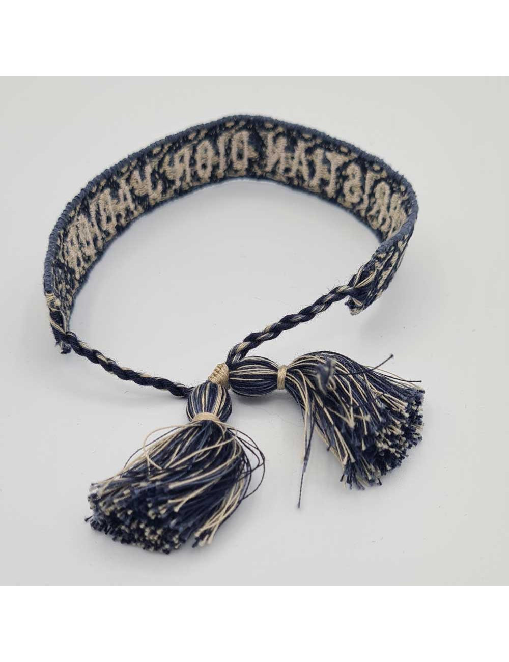 Set Bracelets DIOR j'Adior en cton oblique bleu marine