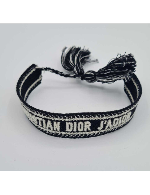 Set Bracelets DIOR j'Adior en cton oblique bleu marine