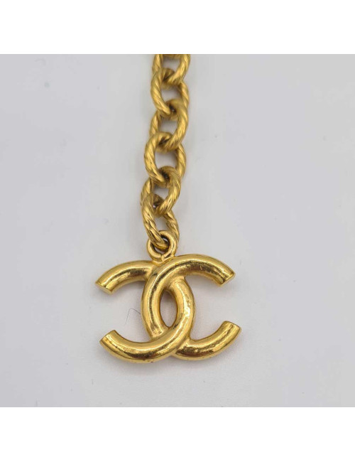 Ceinture CHANEL noir et doré 