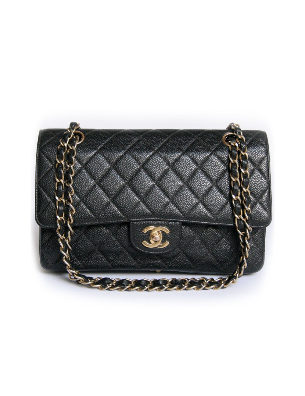 Timeless CHANEL grainé noir