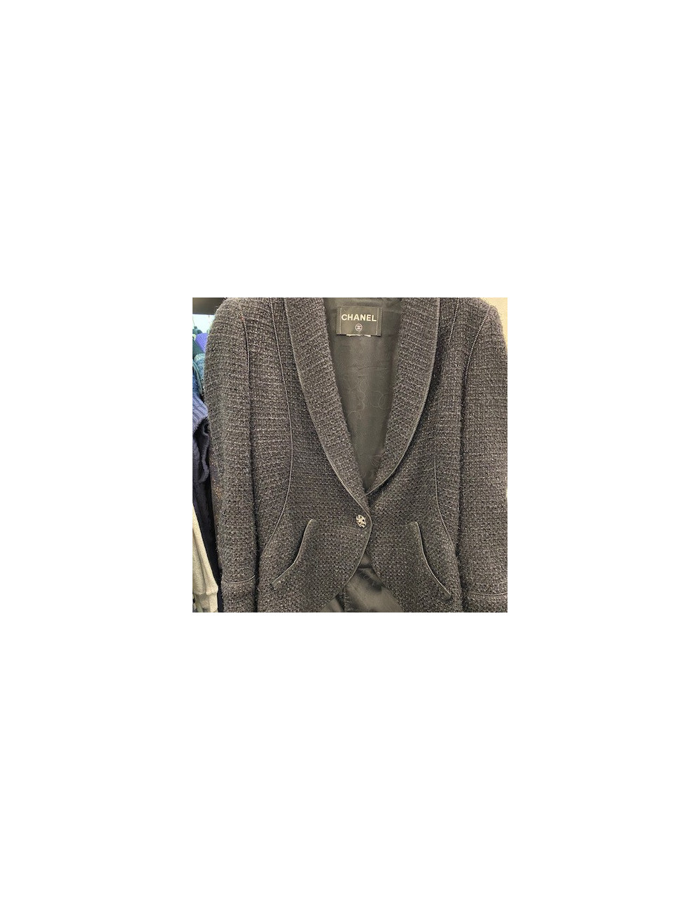 Veste CHANEL tweed noir