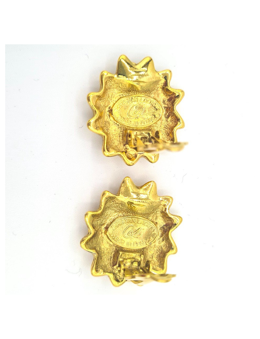 Clips d'oreille CHRISTIAN LACROIX dorés