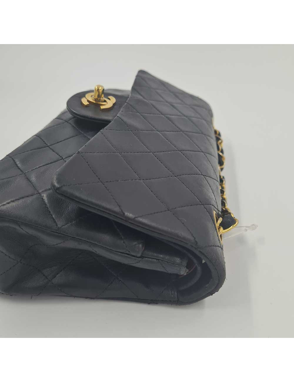 Sac classique CHANEL double rabat noir