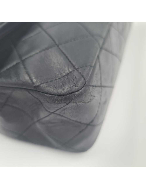 Sac classique CHANEL double rabat noir