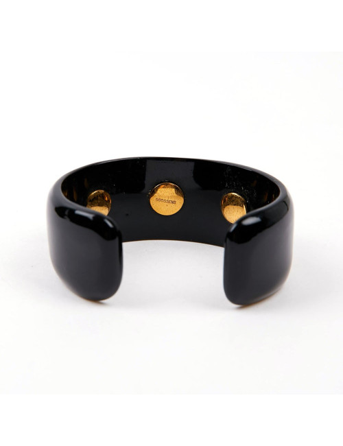 Manchette GOOSSENS trois cabochons emeraude