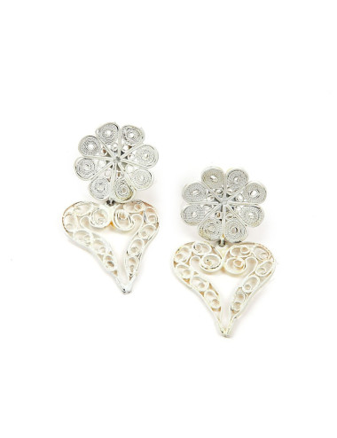 Boucles d'oreille clips GOOSSENS coeur pendant 2
