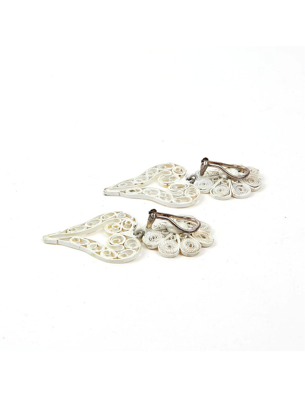 GOOSSENS heart pendant clip-on earrings