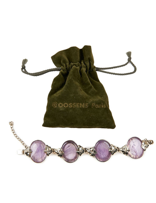 Bracelet GOOSSENS pierres violettes