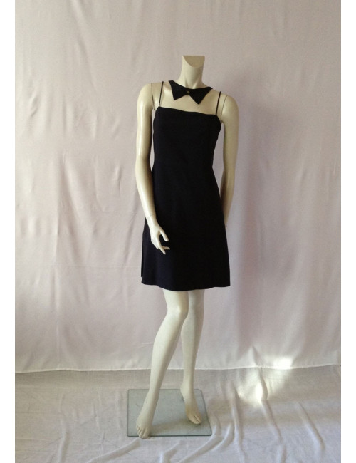 robe CHANEL t 42 bleu marine