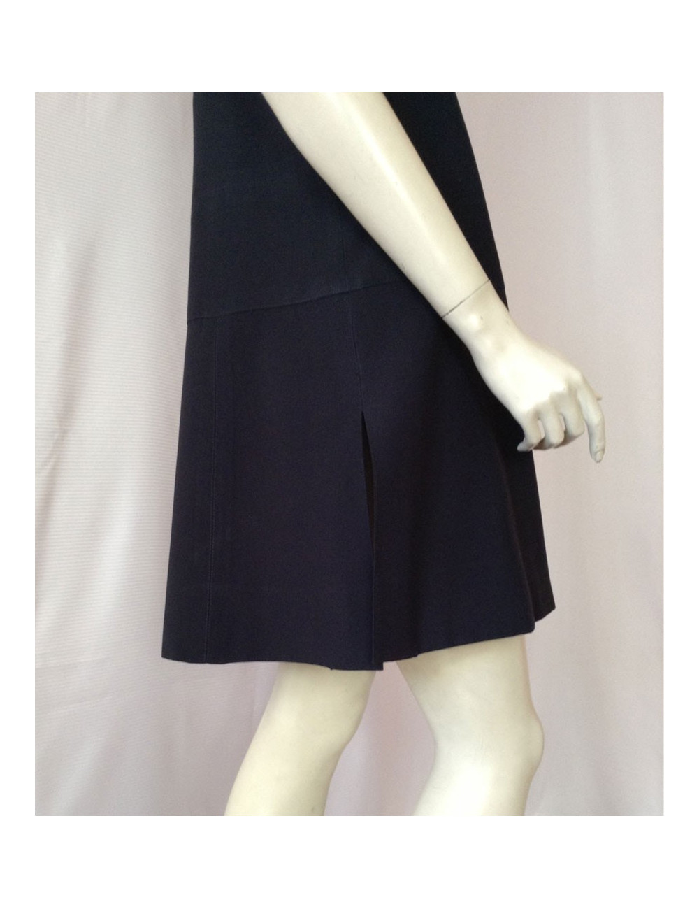 robe CHANEL t 42 bleu marine