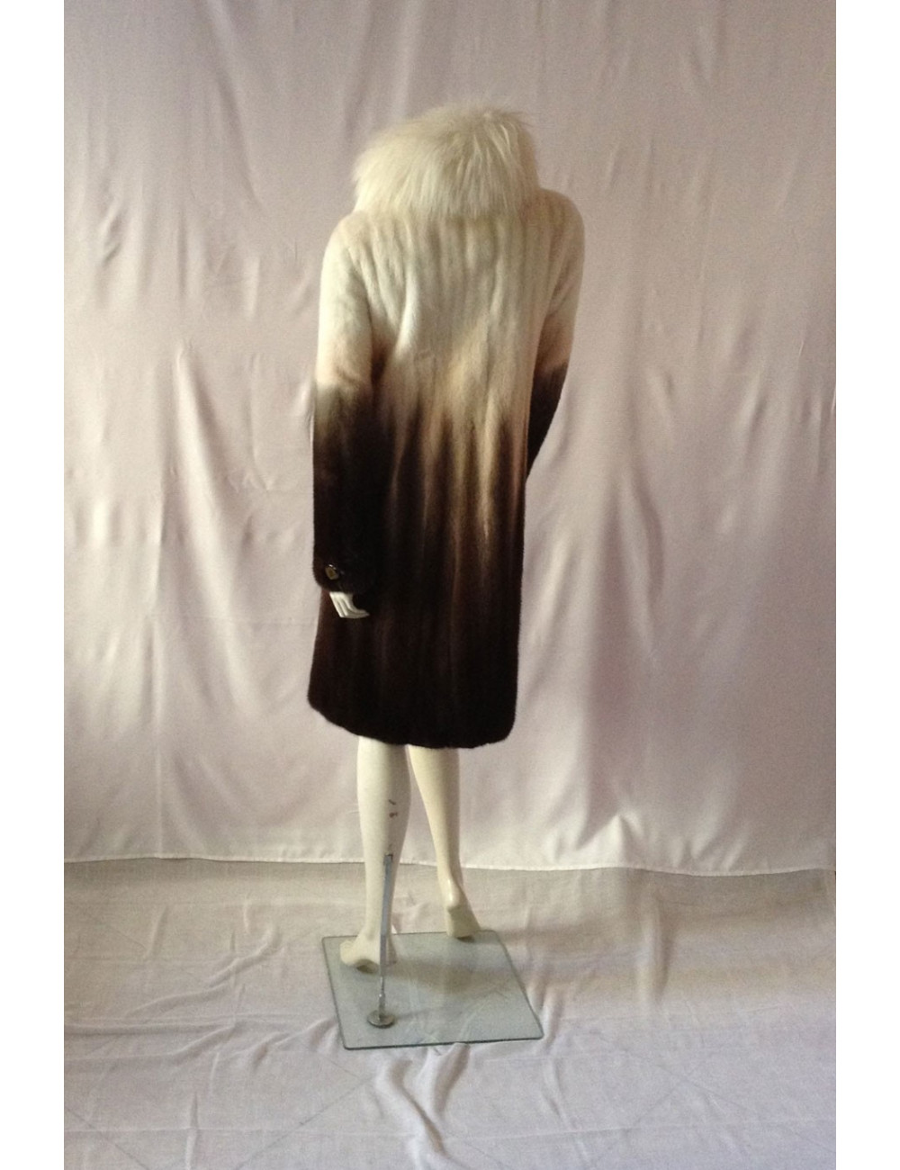 Manteau CELINE  vison dégradé