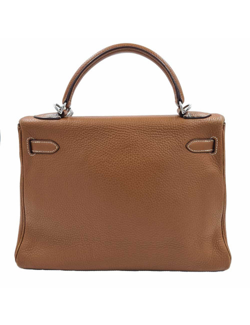 Sac HERMES KELLY II en cuir togo gold 