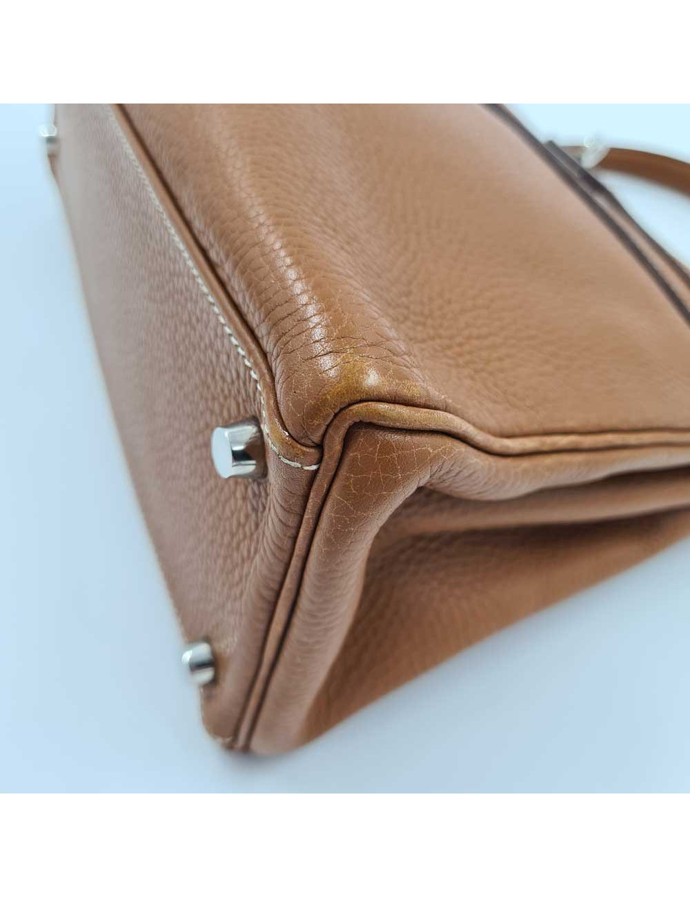 Sac HERMES KELLY II en cuir togo gold 