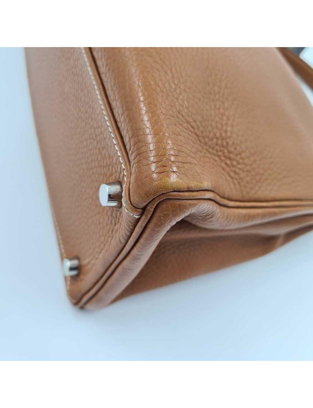 Sac HERMES KELLY II en cuir togo gold 