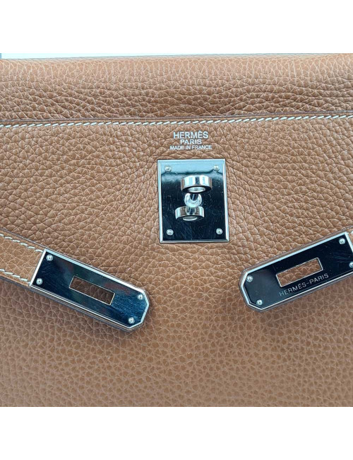 Sac HERMES KELLY II en cuir togo gold 