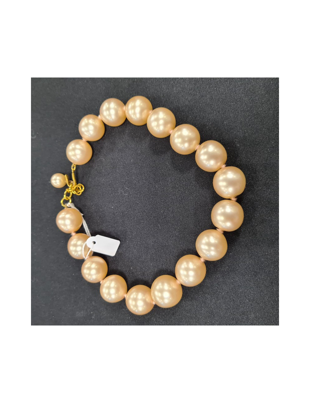 Shoker CHANEL perles pate de verre rose