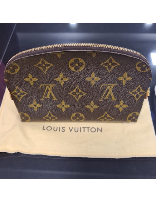 Trousse cosmétique LOUIS VUITTON en toile enduite Monogram