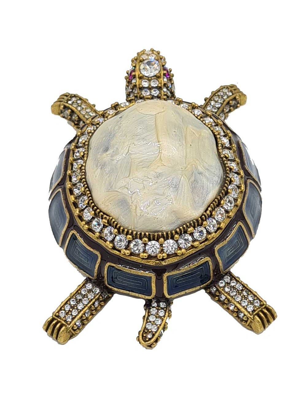 Broche tortue imposante non signée