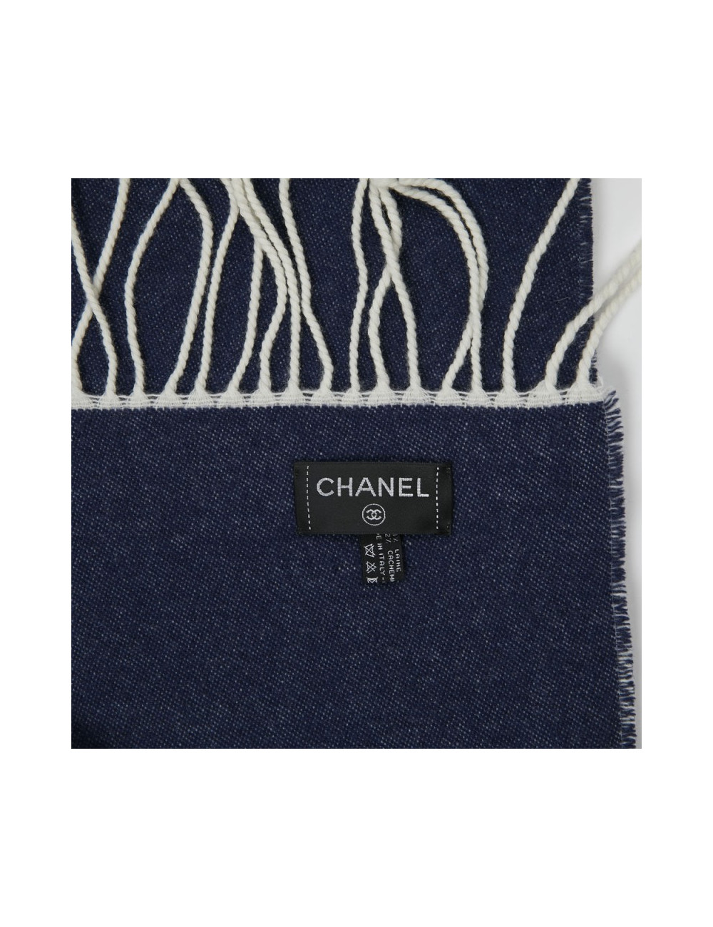 Plaid CHANEL laine et cachemire bicolore