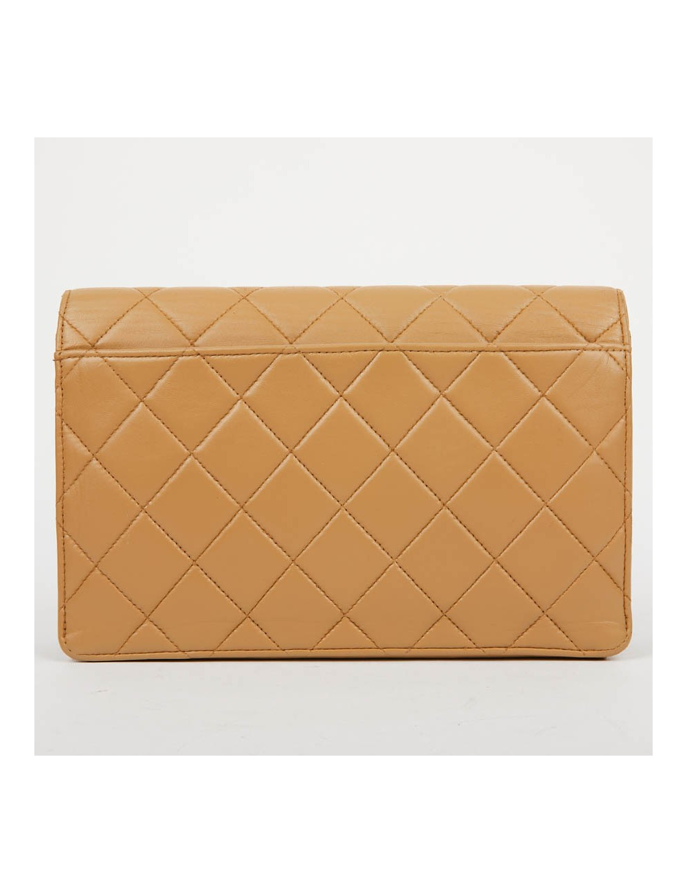  Pochette Vintage CHANEL cuir beige