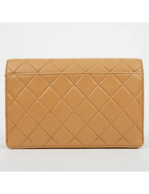  Pochette Vintage CHANEL cuir beige
