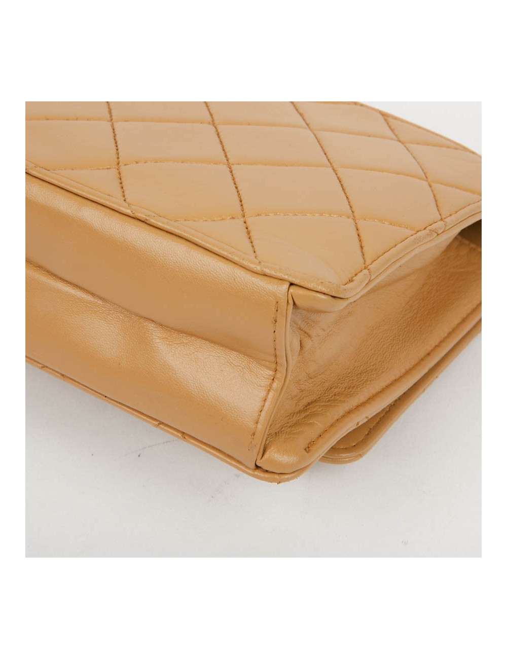  Pochette Vintage CHANEL cuir beige