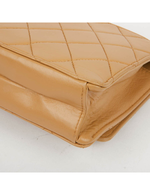  Pochette Vintage CHANEL cuir beige