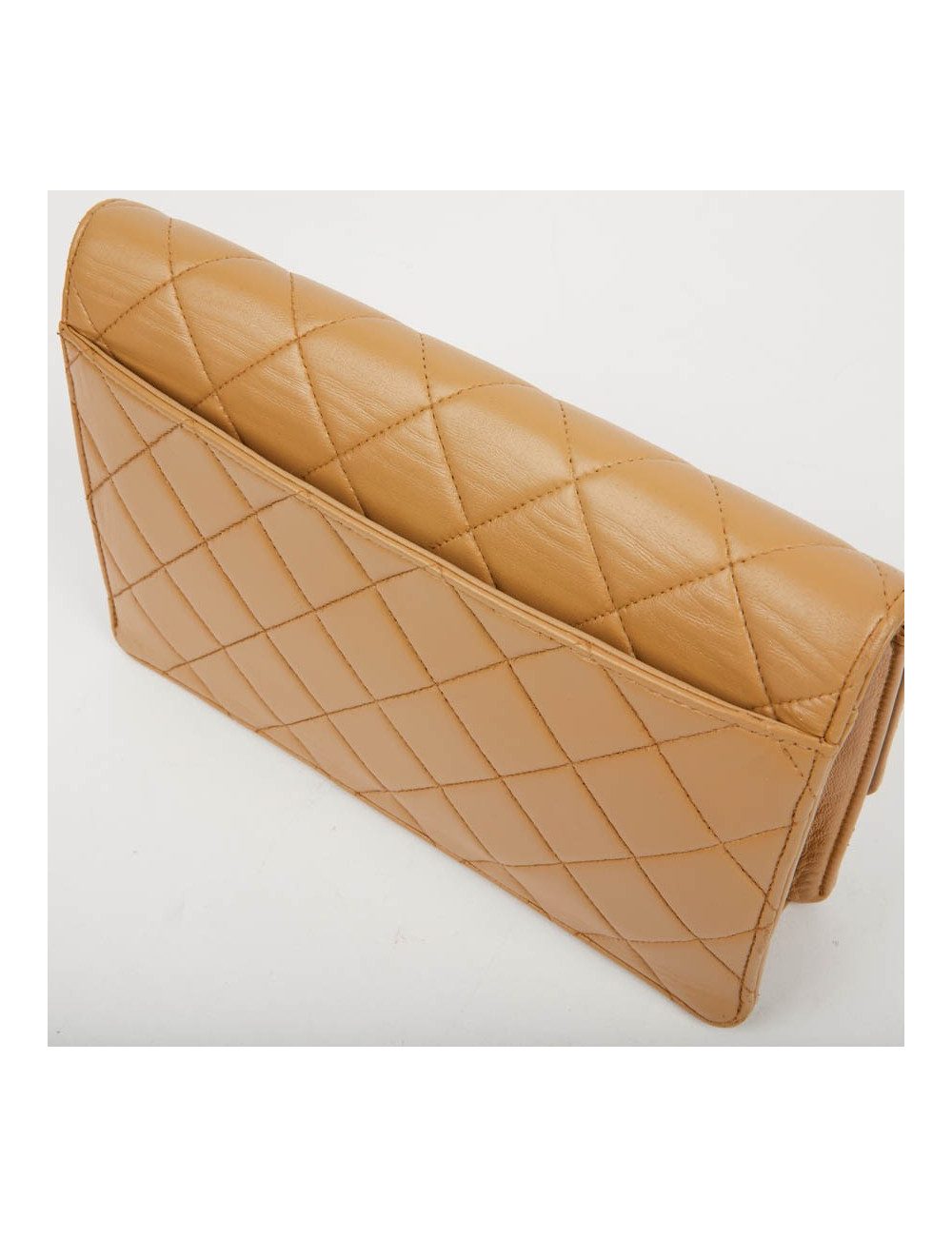  Pochette Vintage CHANEL cuir beige