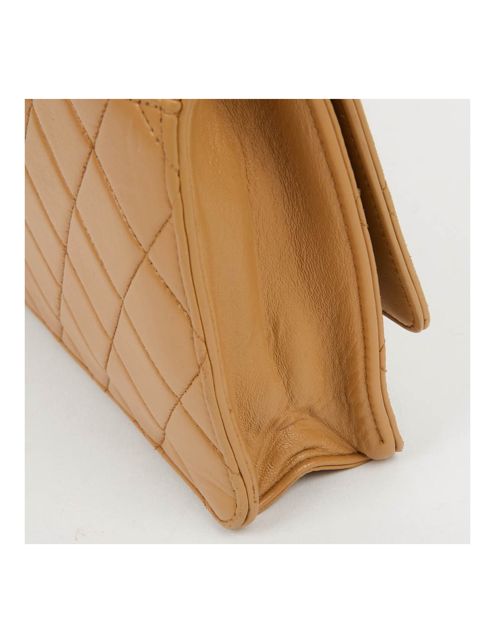  Pochette Vintage CHANEL cuir beige