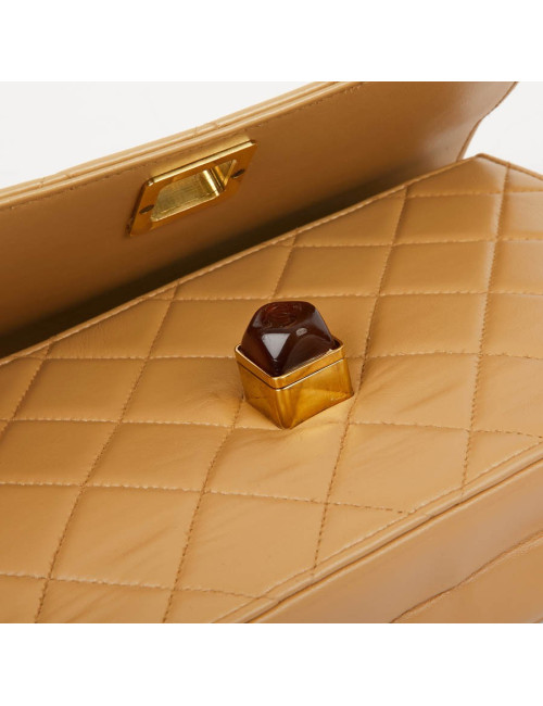  Pochette Vintage CHANEL cuir beige