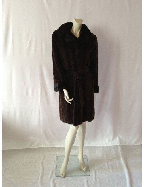 Manteau vison rasé 