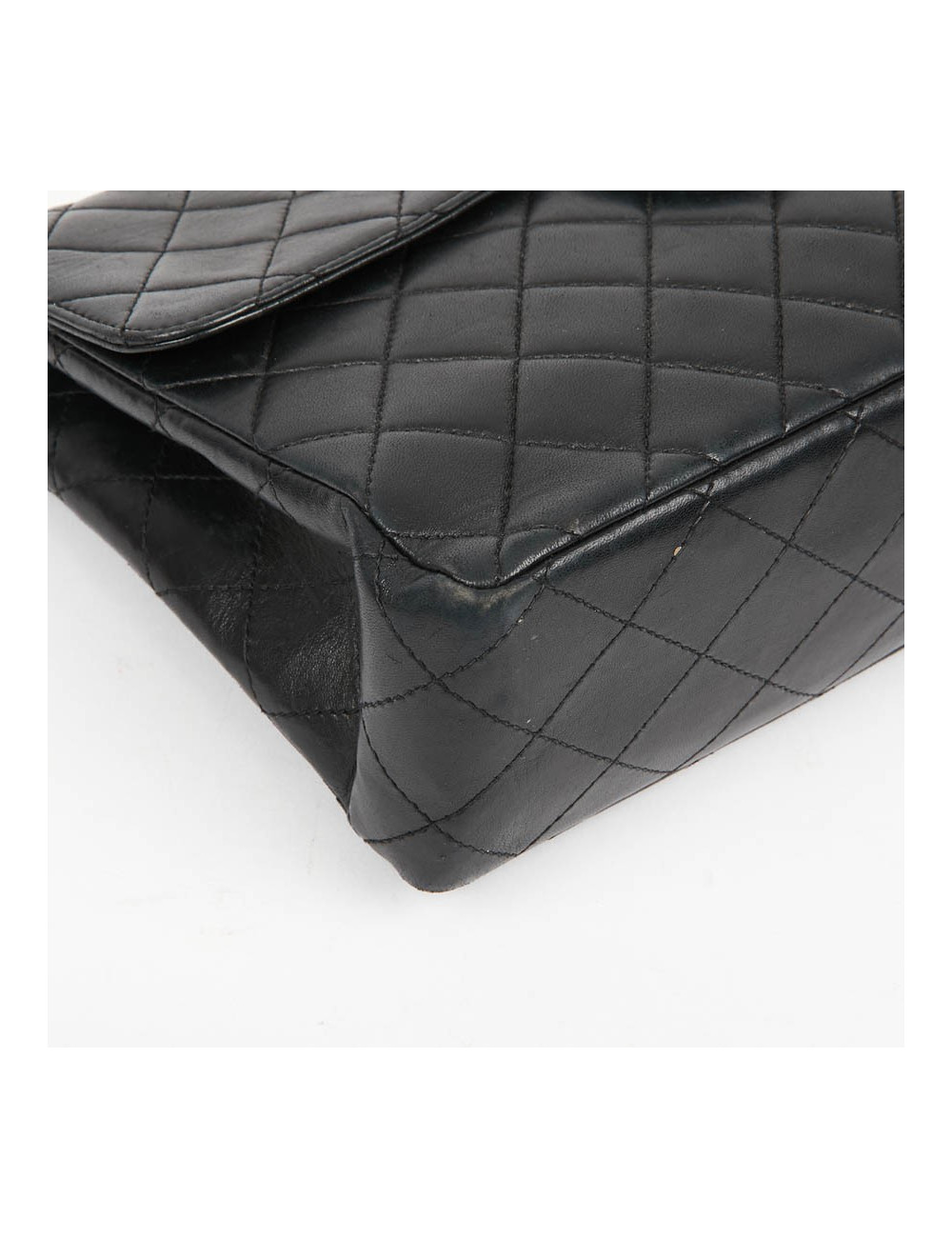 Sac CHANEL noir chaine façon écaille