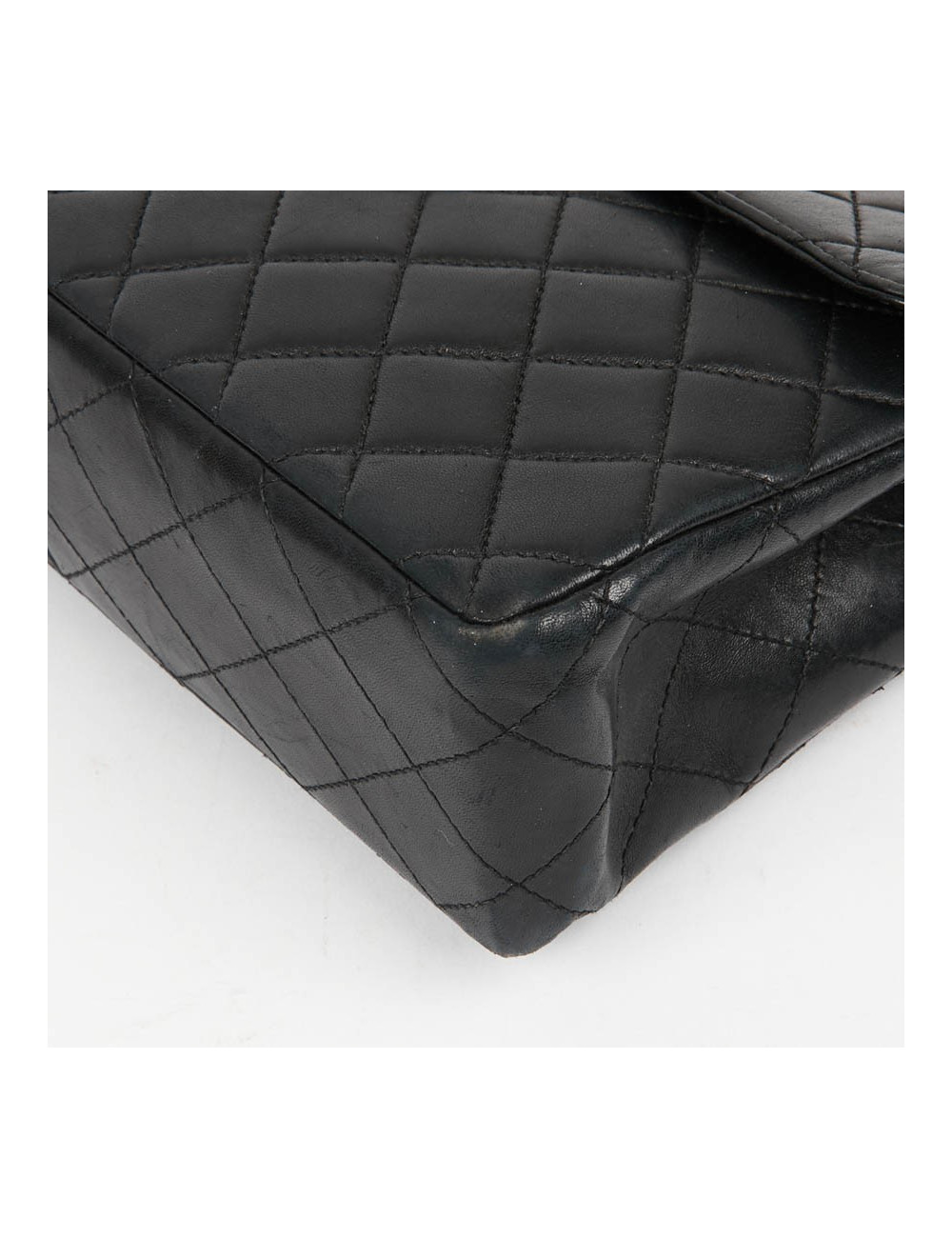 Sac CHANEL noir chaine façon écaille