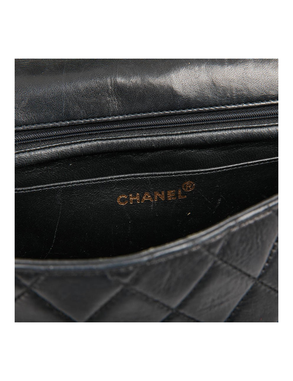 Sac CHANEL noir chaine façon écaille