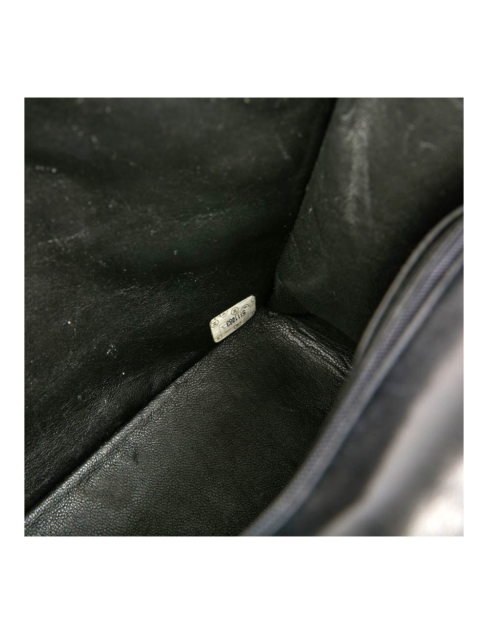 Sac CHANEL noir chaine façon écaille