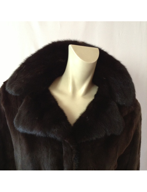 Manteau vison rasé 