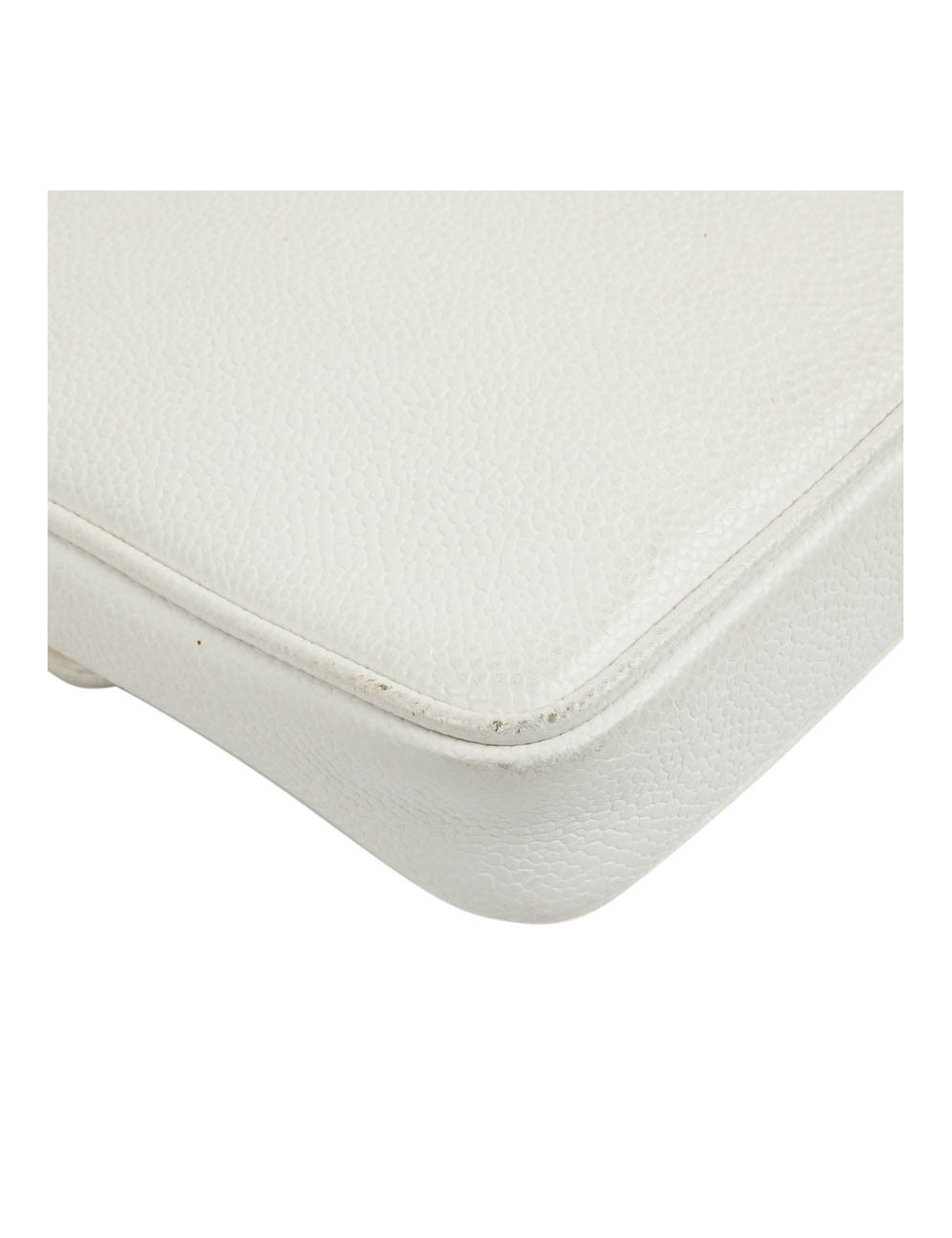 CHANEL Vintage Clutch bag in Grained White Leather