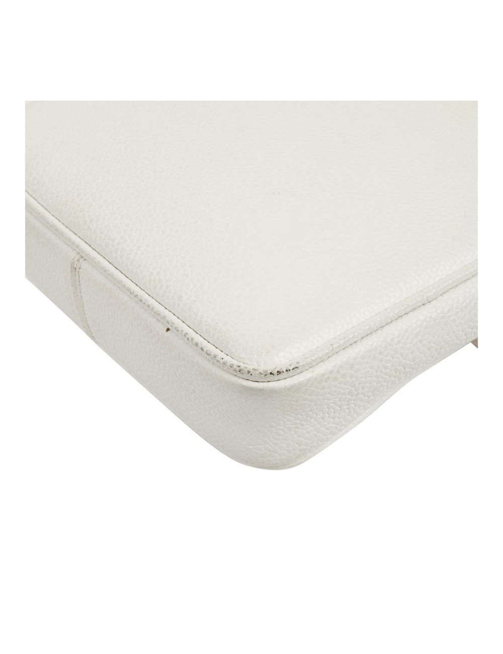 CHANEL Vintage Clutch bag in Grained White Leather