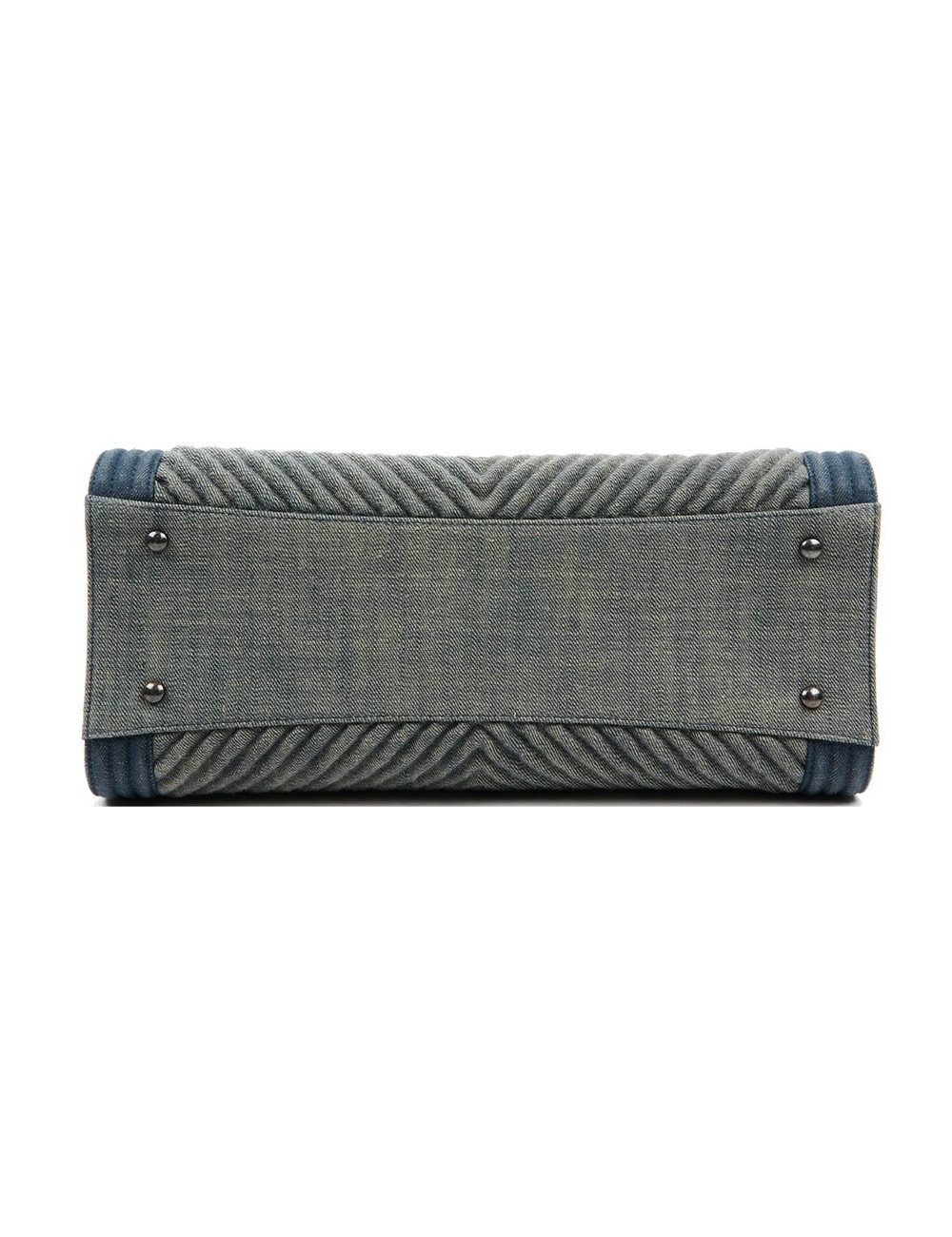 Cabas CHANEL en toile denin bleu