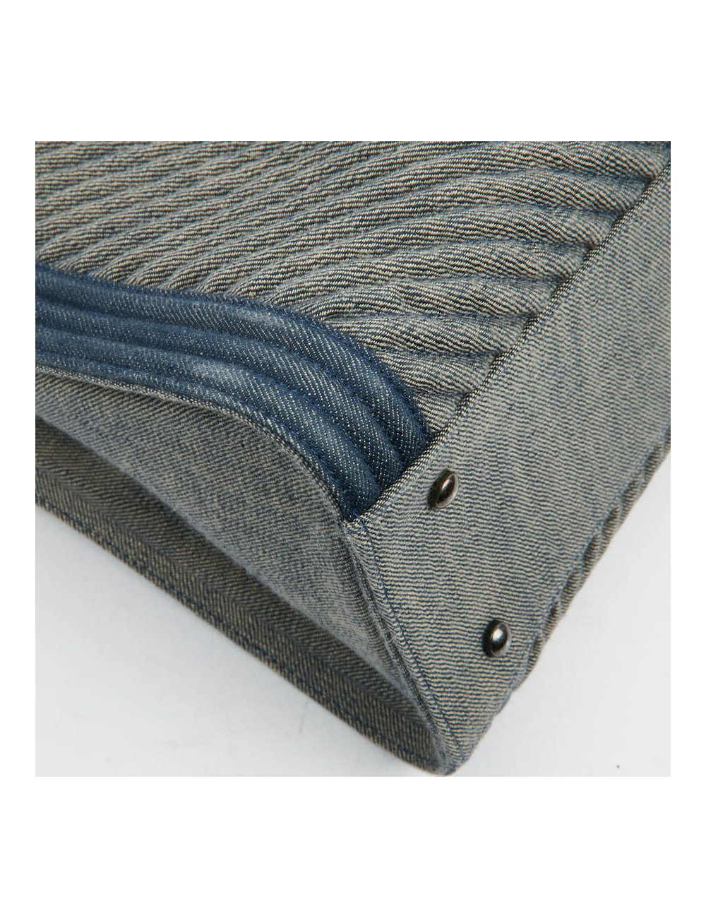 Cabas CHANEL en toile denin bleu