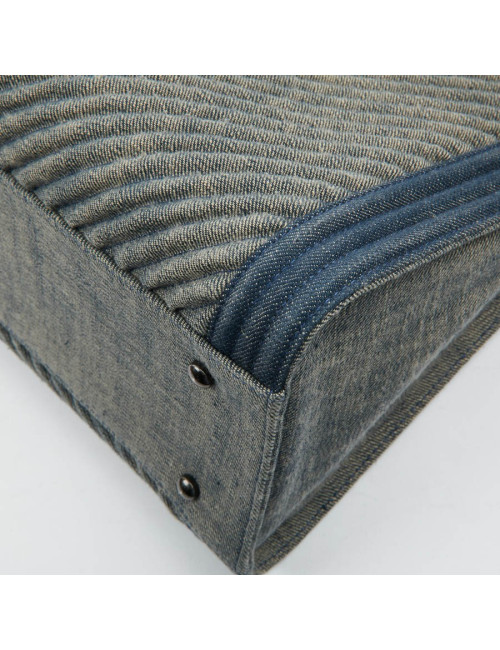 CHANEL Tote Bag in Blue Denim Fabric