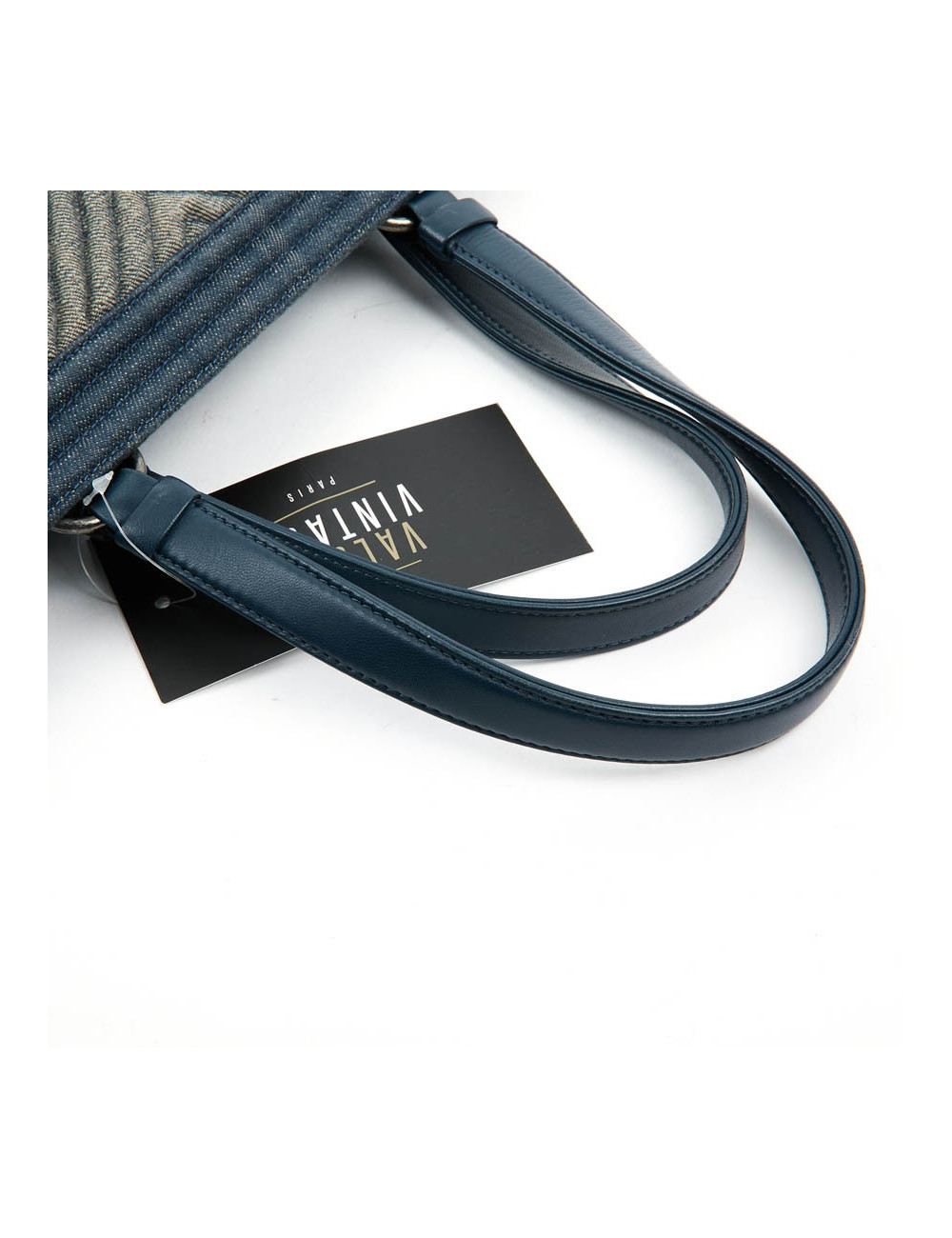 Cabas CHANEL en toile denin bleu