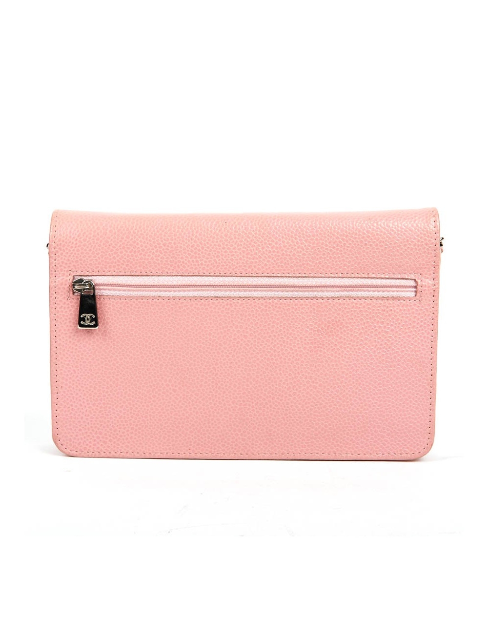 Wallet on chain CHANEL cuir rose 