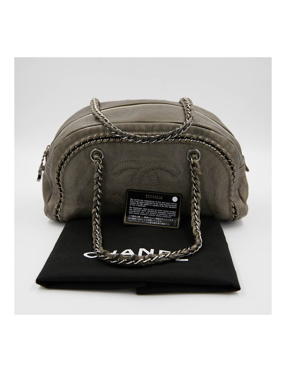 Sac Bowling CHANEL cuir taurillon mordoré