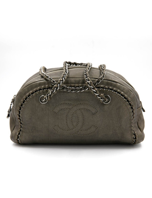 Sac Bowling CHANEL cuir taurillon mordoré